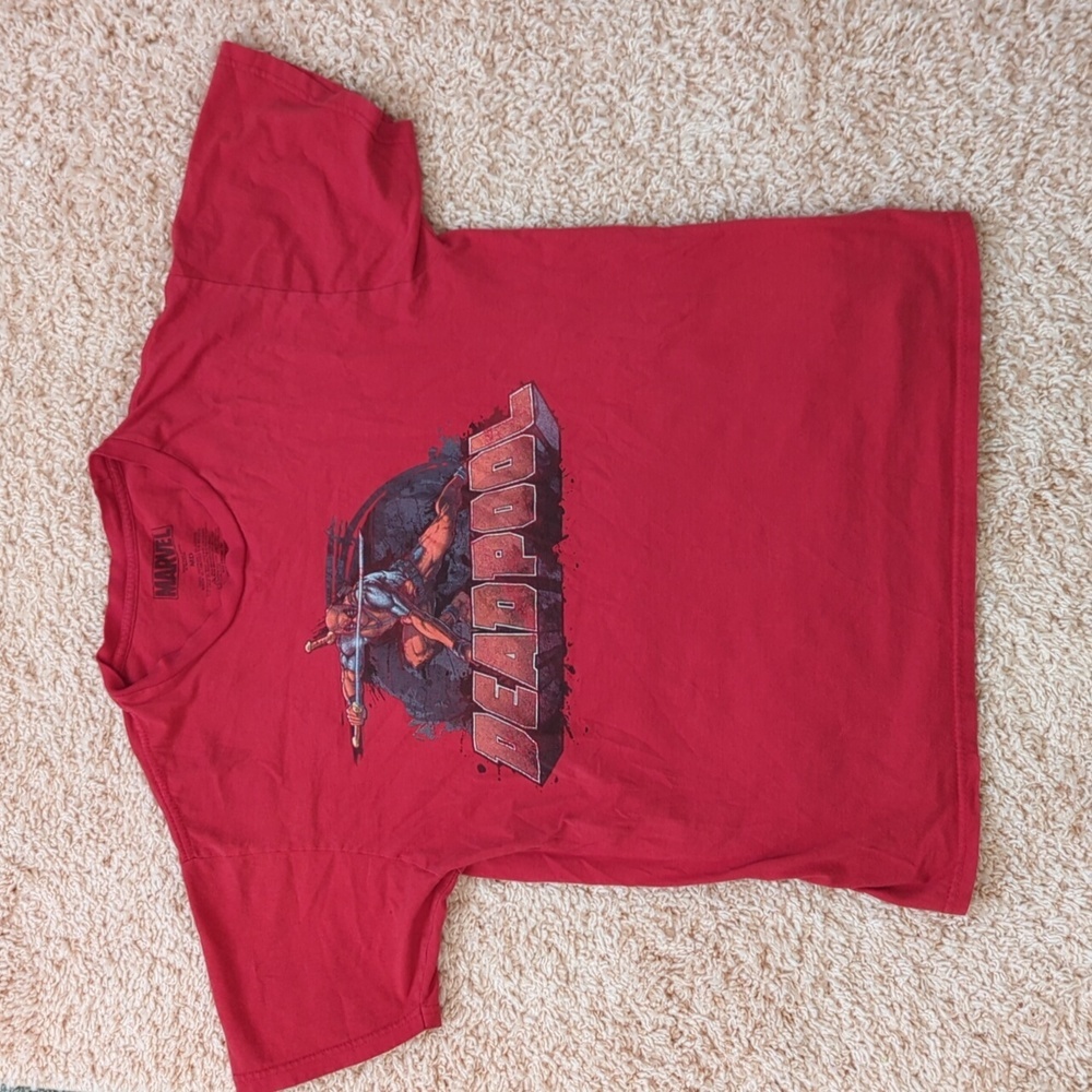 Marvel Deadpool Red Short Sleeve Tee‎ Shirt M
